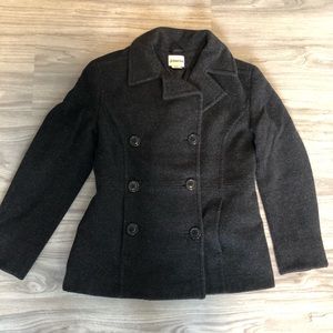 St. John’s Bay Dark Gray Pea Coat, Small